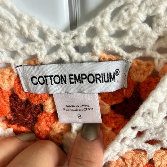 Cotton Emporium crochêt Women’s top/Size S - Picture 3 of 7